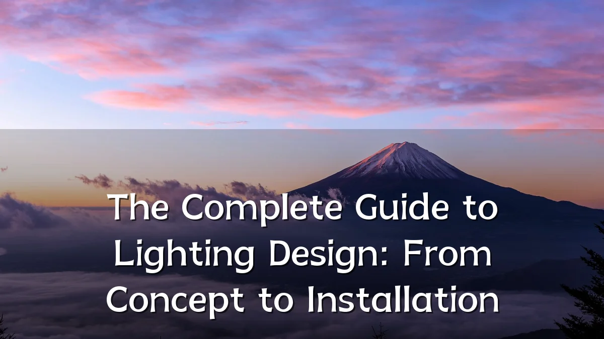 The Complete Guide to Lighting Design: From Concept to Installation