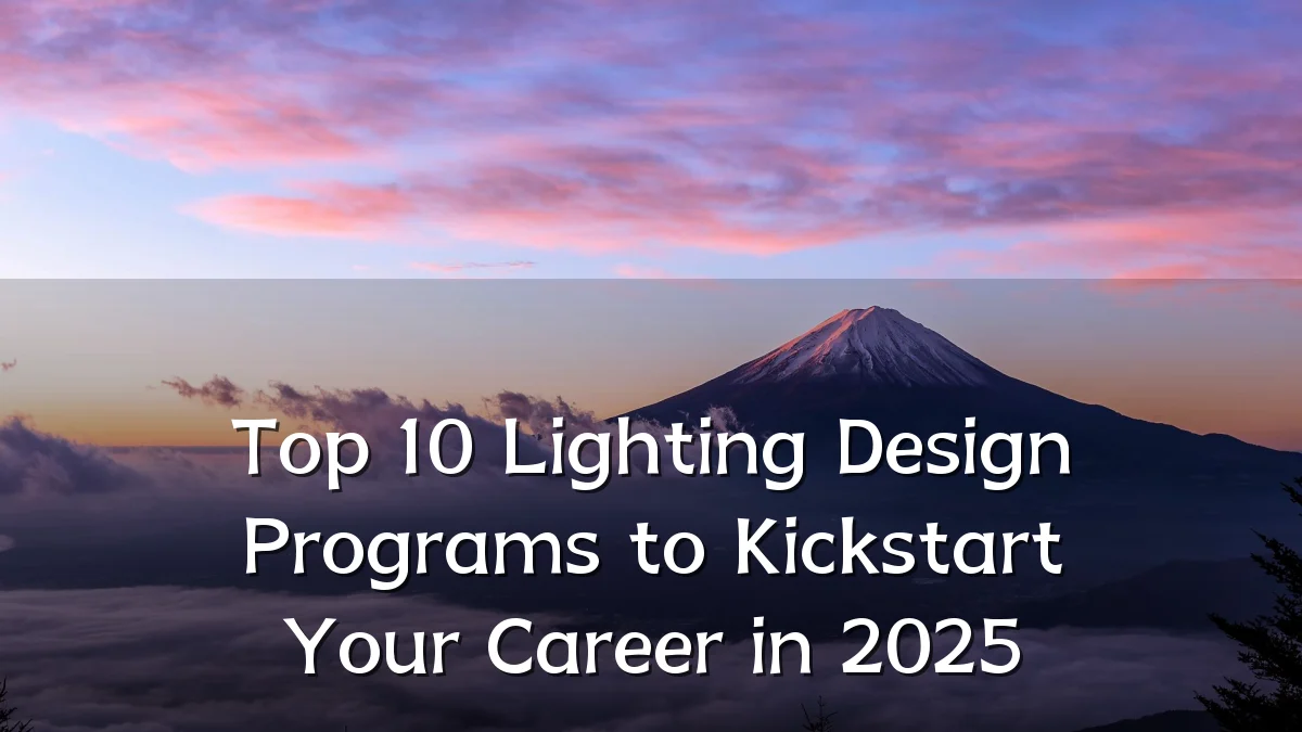 Top 10 Lighting Design Programs to Kickstart Your Career in 2025