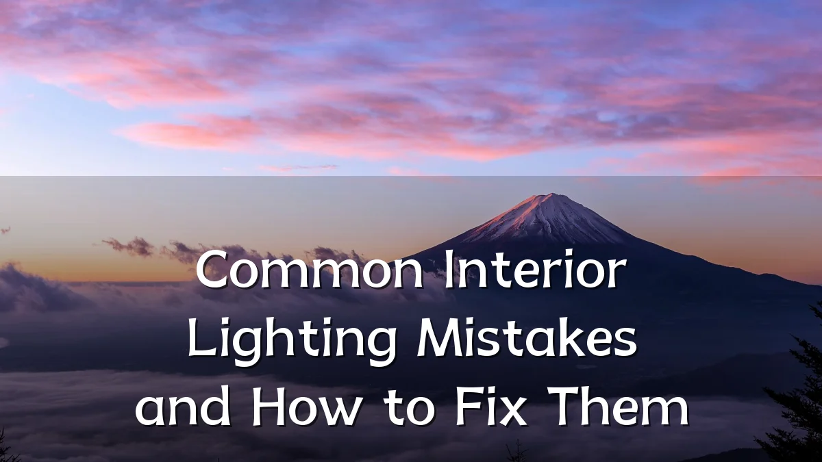 Common Interior Lighting Mistakes and How to Fix Them