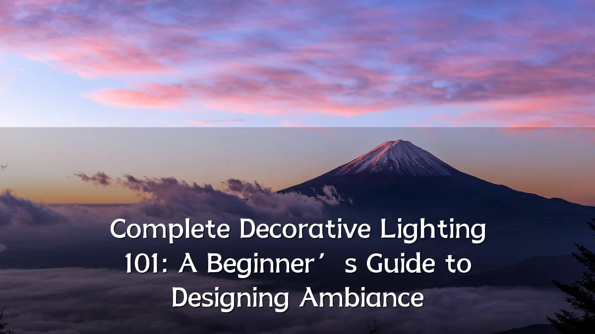 Complete Decorative Lighting 101: A Beginner’s Guide to Designing Ambiance