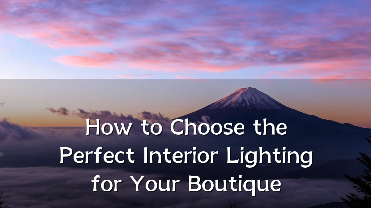 How to Choose the Perfect Interior Lighting for Your Boutique