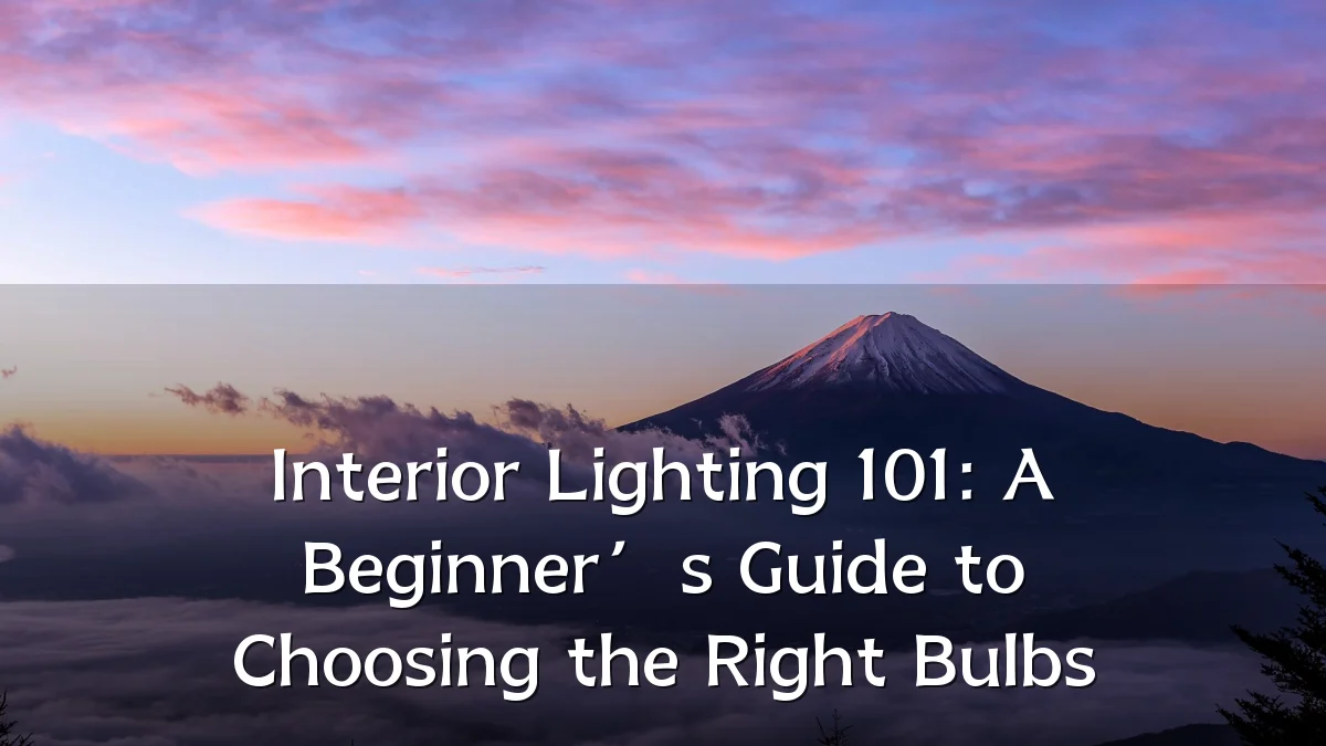 Interior Lighting 101: A Beginner’s Guide to Choosing the Right Bulbs