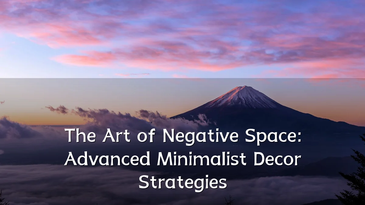 The Art of Negative Space: Advanced Minimalist Decor Strategies